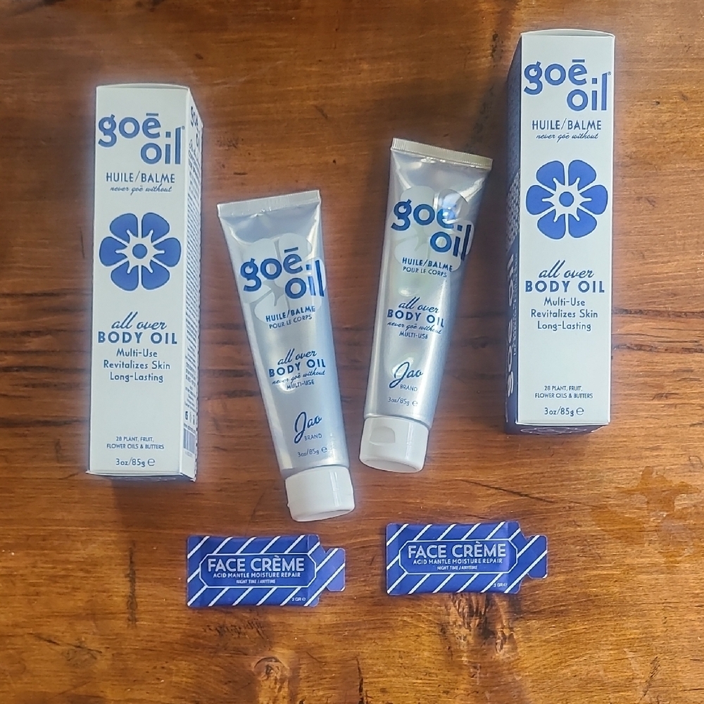 Jao Brand Goe Oil -All Over Body Oil and Sample Face Crème Set